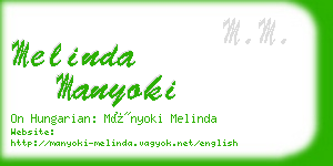 melinda manyoki business card